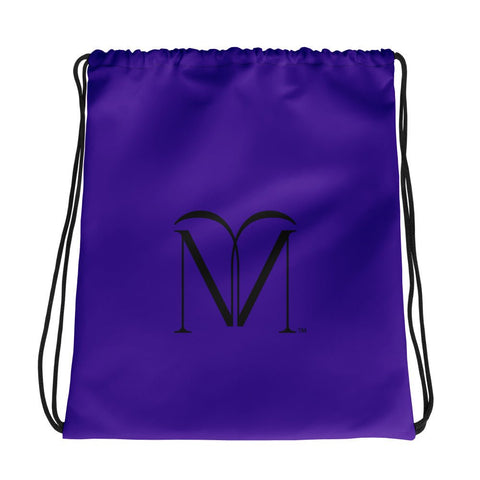 BLACK LABEL Naunda Art Violet Drawstring Bag - Kima Kreates
