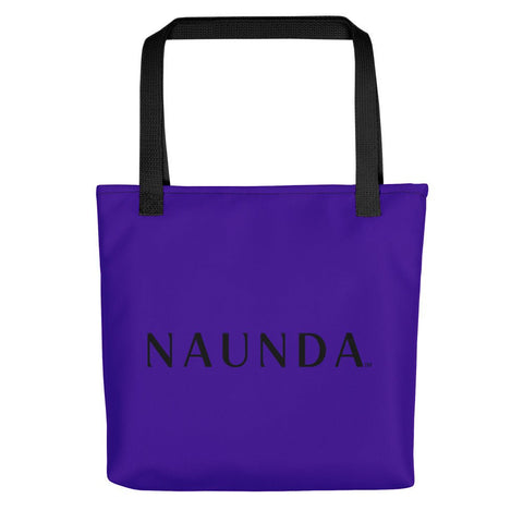 BLACK LABEL Naunda Word Violet Tote Bag - Kima Kreates