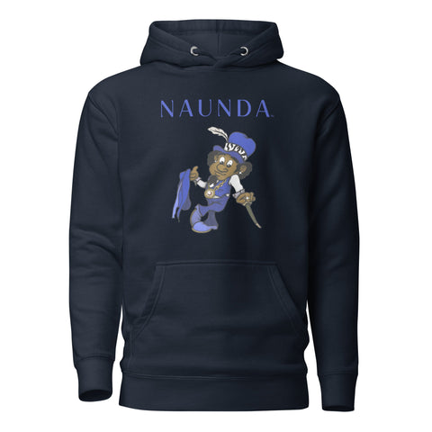 BLUE LEPRECHAUN with Blue Logo Premium Unisex Hoodie - Kima Kreates