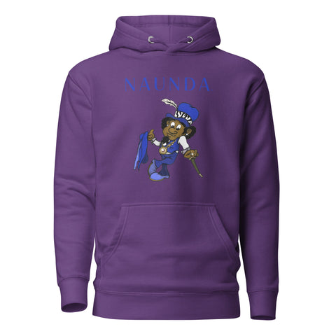 BLUE LEPRECHAUN with Blue Logo Premium Unisex Hoodie - Kima Kreates
