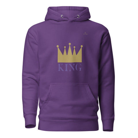 CROWN KING with Gold Logo Premium Unisex Hoodie - Kima Kreates