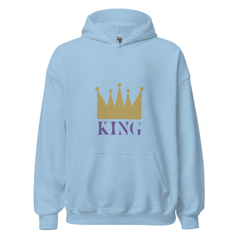 CROWN KING with Gold Logo Unisex Hoodie - Kima Kreates