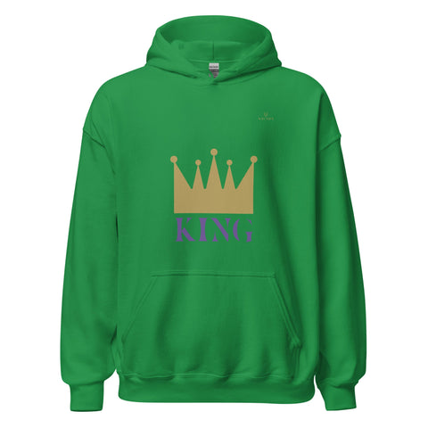 CROWN KING with Gold Logo Unisex Hoodie - Kima Kreates