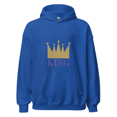 CROWN KING with Gold Logo Unisex Hoodie - Kima Kreates