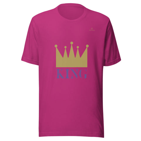 CROWN KING with Gold Logo Unisex T-Shirt - Kima Kreates