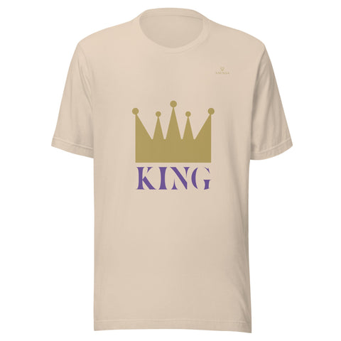 CROWN KING with Gold Logo Unisex T-Shirt - Kima Kreates