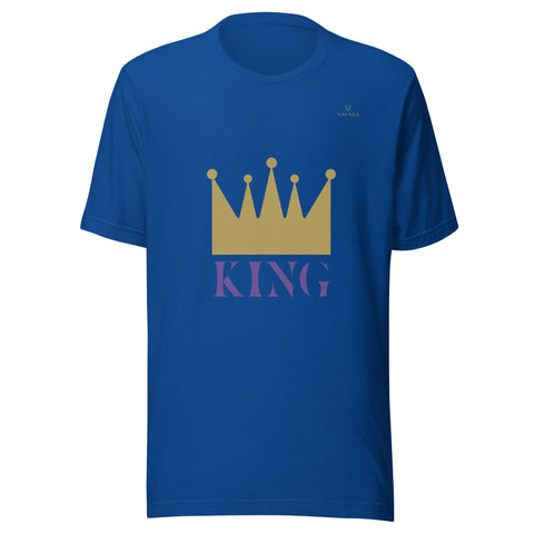 CROWN KING with Gold Logo Unisex T-Shirt - Kima Kreates