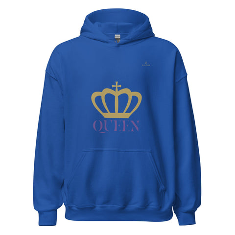 CROWN QUEEN with Gold Logo Unisex Hoodie - Kima Kreates