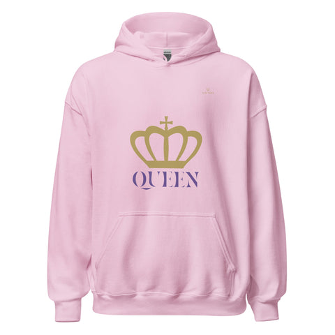CROWN QUEEN with Gold Logo Unisex Hoodie - Kima Kreates