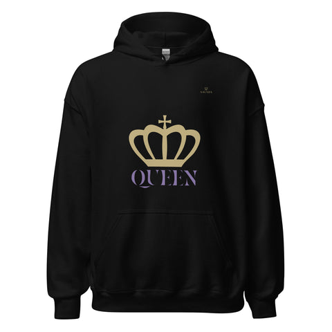 CROWN QUEEN with Gold Logo Unisex Hoodie - Kima Kreates
