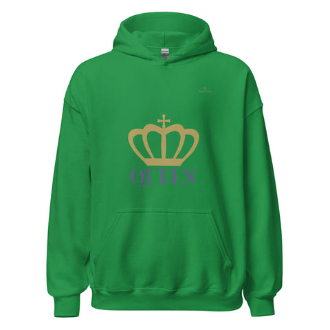 CROWN QUEEN with Gold Logo Unisex Hoodie - Kima Kreates