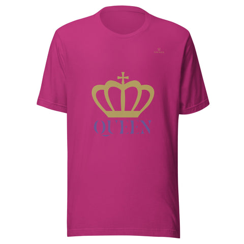 CROWN QUEEN with Gold Logo Unisex T-Shirt - Kima Kreates