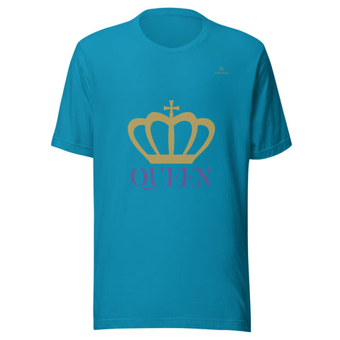 CROWN QUEEN with Gold Logo Unisex T-Shirt - Kima Kreates