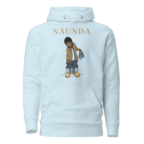 DRIP-BOY with Beige Logo Premium Unisex Hoodie - Kima Kreates