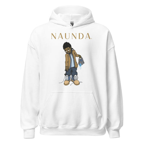 DRIP-BOY with Beige Logo Unisex Hoodie - Kima Kreates