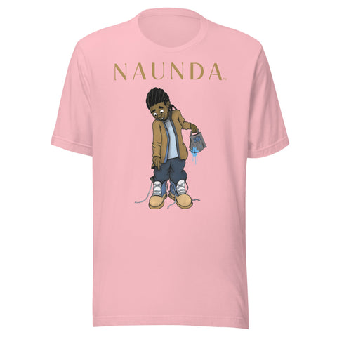 Drip-boy with Beige Logo Unisex T-Shirt - Kima Kreates