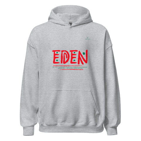 EDEN WORDMARK with Green Logo Unisex Hoodie - Kima Kreates