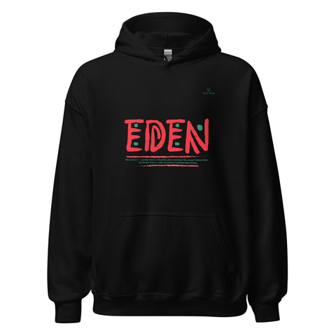 EDEN WORDMARK with Green Logo Unisex Hoodie - Kima Kreates