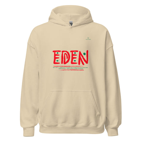 EDEN WORDMARK with Green Logo Unisex Hoodie - Kima Kreates