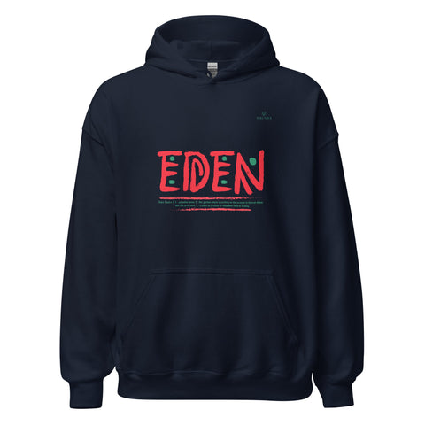 EDEN WORDMARK with Green Logo Unisex Hoodie - Kima Kreates