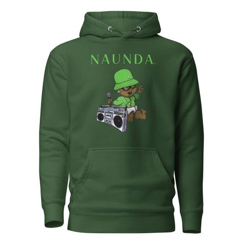 EIGHTIES BABY with Green Logo Premium Unisex Hoodie - Kima Kreates