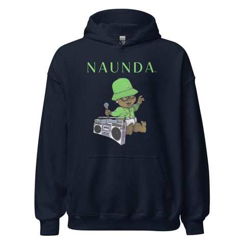 EIGHTIES BABY with Green Logo Unisex Hoodie - Kima Kreates