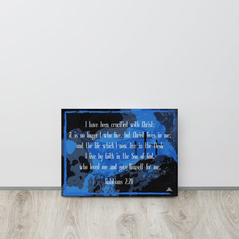 "GALATIANS 2:20 (Inspirational Series)" Canvas Print (12"x16") - Kima Kreates
