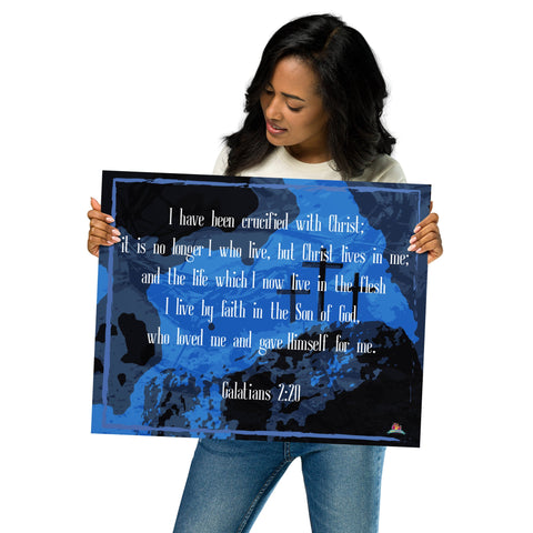 "GALATIANS 2:20 (Inspirational Series)" Poster (16"x20") - Kima Kreates