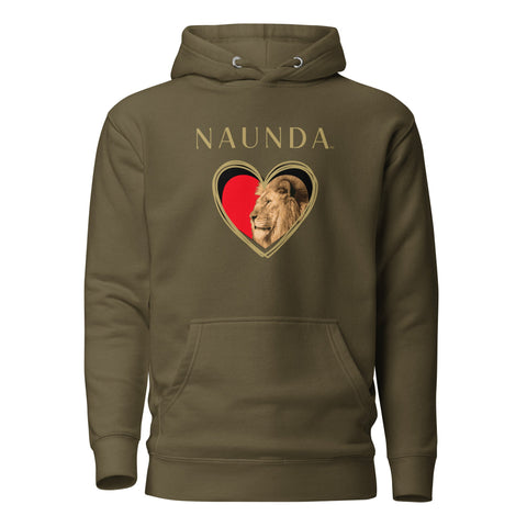 HEART OF A LION with Gold Logo Premium Unisex Hoodie - Kima Kreates