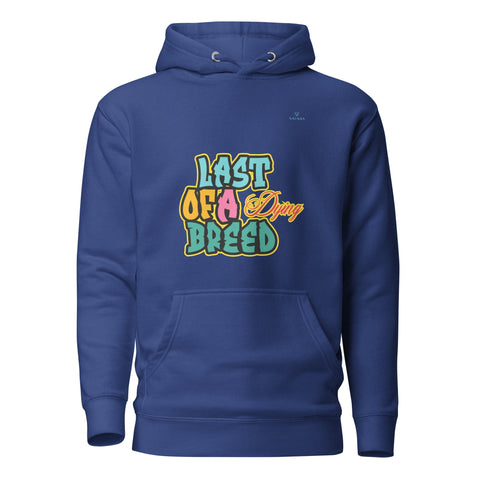 LAST OF A DYING BREED with Sky Blue Logo Premium Unisex Hoodie - Kima Kreates