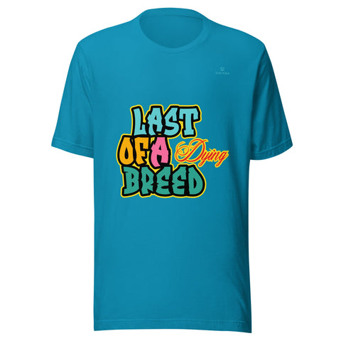 LAST OF A DYING BREED with Sky Blue Logo Unisex T-Shirt - Kima Kreates
