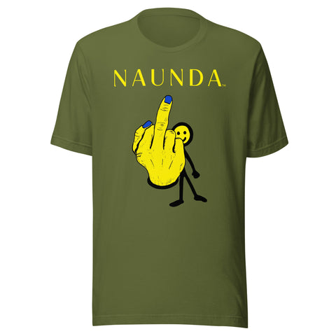 Middle Finger with Yellow Logo Unisex T-Shirt - Kima Kreates