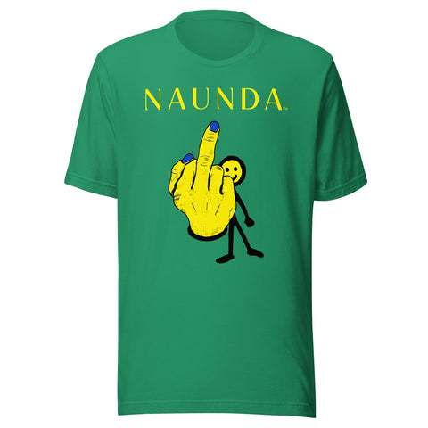 Middle Finger with Yellow Logo Unisex T-Shirt - Kima Kreates