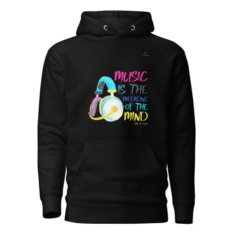 MUSIC with Orange Logo Premium Unisex Hoodie - Kima Kreates