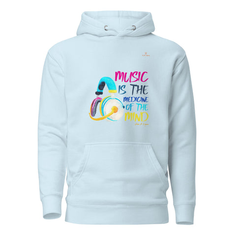 MUSIC with Orange Logo Premium Unisex Hoodie - Kima Kreates