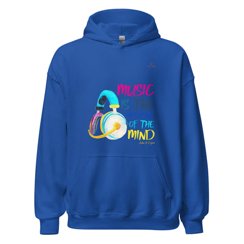 MUSIC with Orange Logo Unisex Hoodie - Kima Kreates