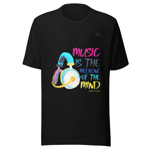MUSIC with Orange Logo Unisex T-Shirt - Kima Kreates