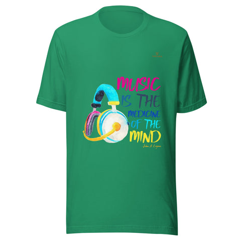 MUSIC with Orange Logo Unisex T-Shirt - Kima Kreates