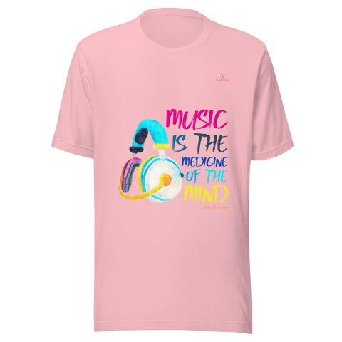 MUSIC with Orange Logo Unisex T-Shirt - Kima Kreates