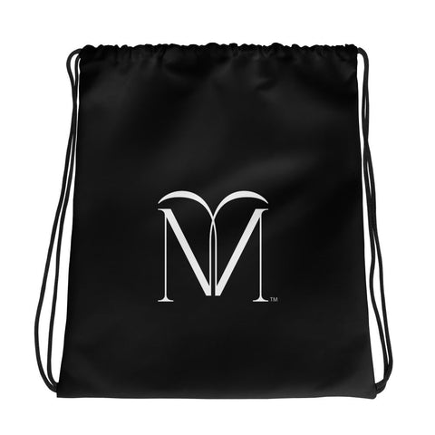 Naunda Art Drawstring Bag (White) - Kima Kreates