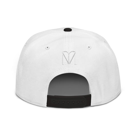 Naunda Art Patch Snapback Hat (White) - Kima Kreates