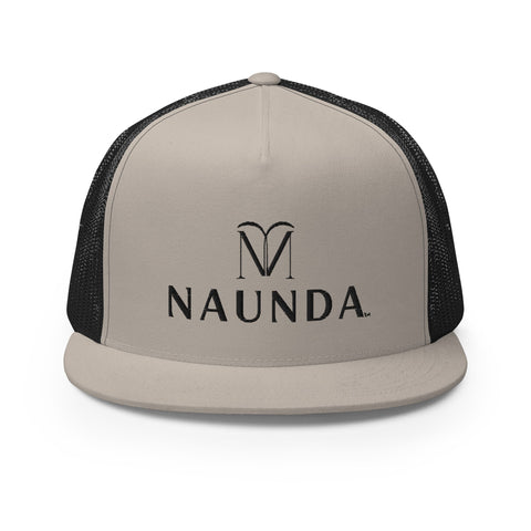 Naunda Complete 5 Panel Trucker Cap (Black) - Kima Kreates