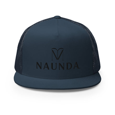 Naunda Complete 5 Panel Trucker Cap (Black) - Kima Kreates