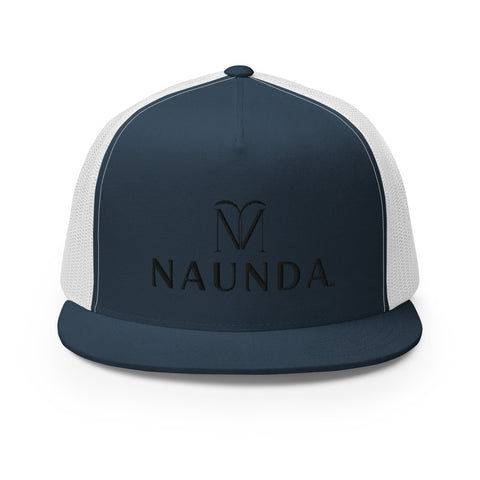 Naunda Complete 5 Panel Trucker Cap (Black) - Kima Kreates