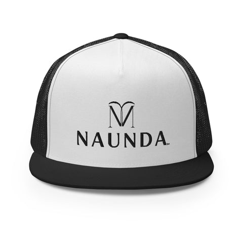 Naunda Complete 5 Panel Trucker Cap (Black) - Kima Kreates