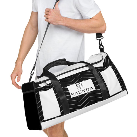 Naunda Complete Designer Black Duffle Bag - Kima Kreates