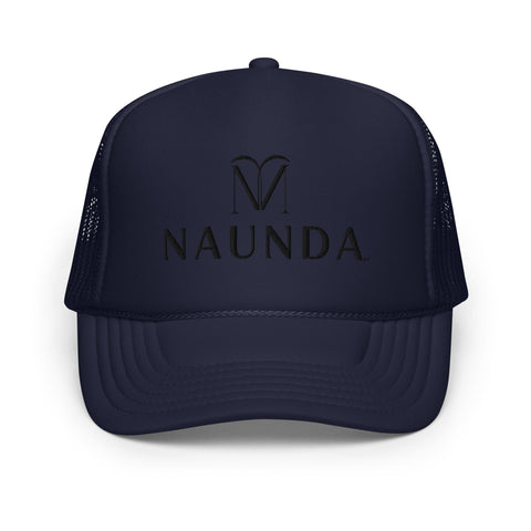 Naunda Complete Foam Trucker Hat (Black) - Kima Kreates