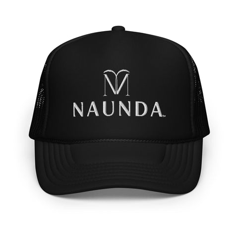 Naunda Complete Foam Trucker Hat (White) - Kima Kreates
