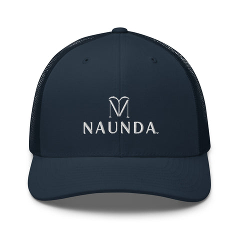 Naunda Complete Retro Trucker Cap (White) - Kima Kreates