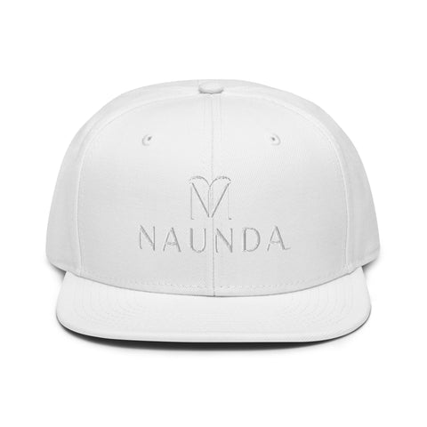 Naunda Complete Snapback Hat (White) - Kima Kreates